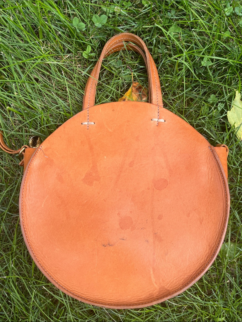 Clare V letter AM Leather Bag in brown- Women's Fashion - Picture 3 of 3